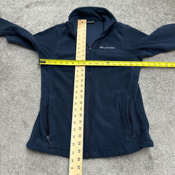 Columbia Steens Mountain Fleece Jacket Mens Small Blue Full Zip Pocket Outdoor - Picture 10 of 12